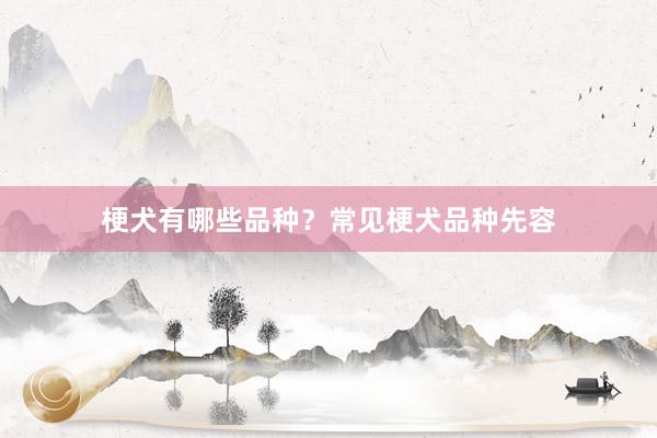 梗犬有哪些品种？常见梗犬品种先容